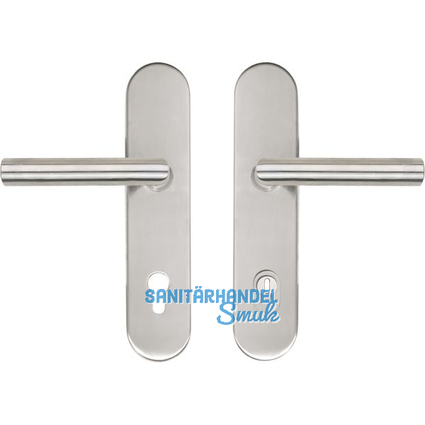 SH-Dr�ckergarnitur GEHRUNG -auf Schild PZ88, mit Kzs., Edelstahl