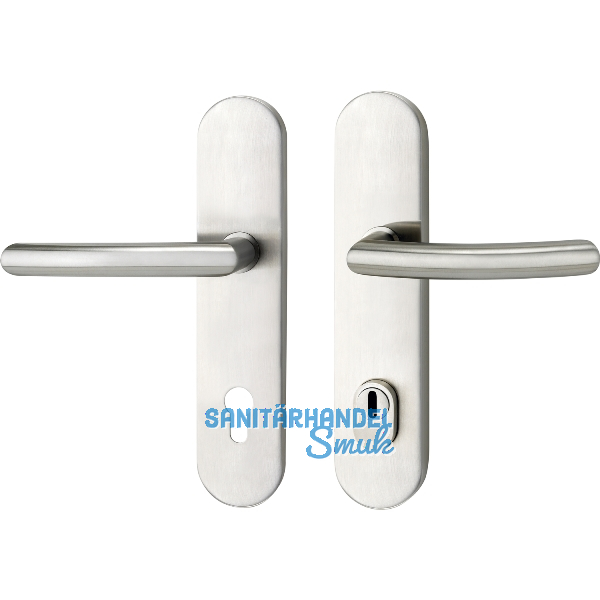 SH-Dr�ckergarnitur ARC - auf Schild PZ88, mit Kzs., Edelstahl, RC3, H�he 16 mm