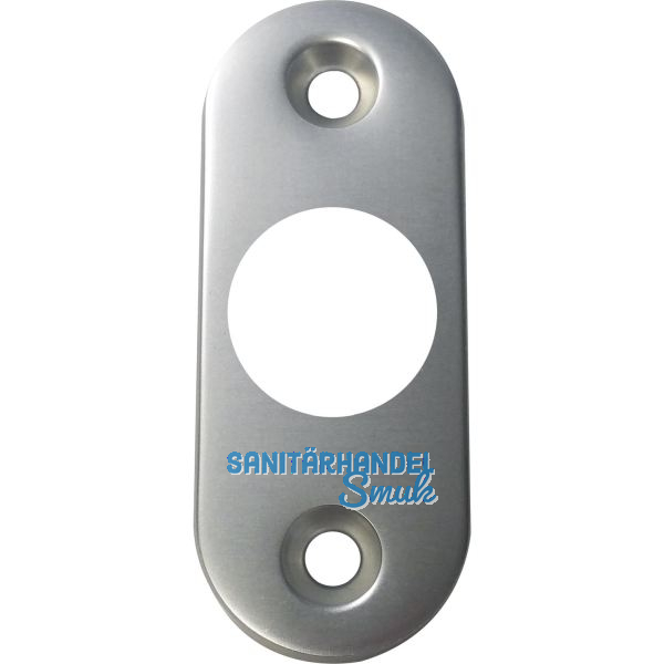 GRUNDMANN Dr�ckerrosette WG oval, sichtbar geschr., 28 x 68 x 6, Alu pol(16)