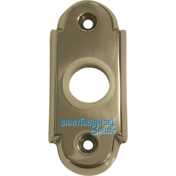 Dr�ckerrosette WG oval, 32 x 74 x 16 mm, Messing poliert