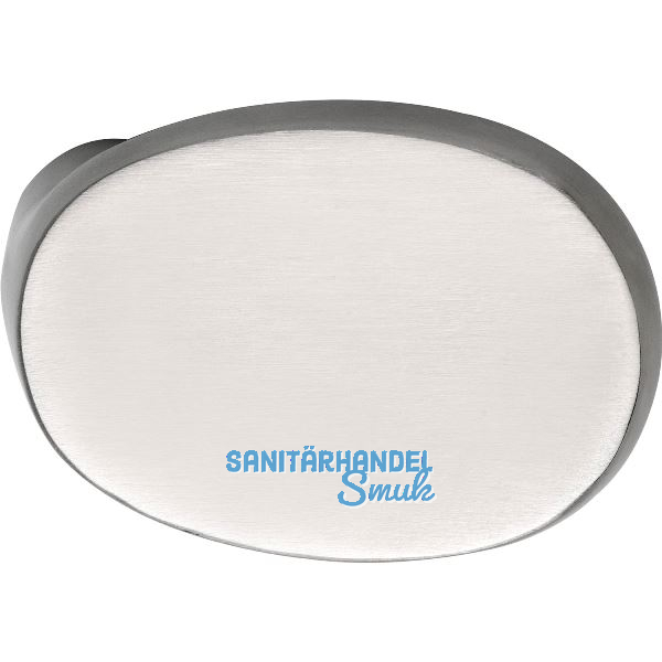 MARCHESI T�rknopf gekr�pft oval, 51 x 81 x 47, Edelstahl matt