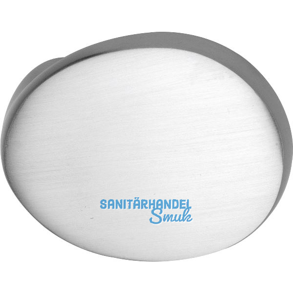 MARCHESI T�rknopf gekr�pft oval, 51 x 81 x 47, Aluminium silber eloxiert
