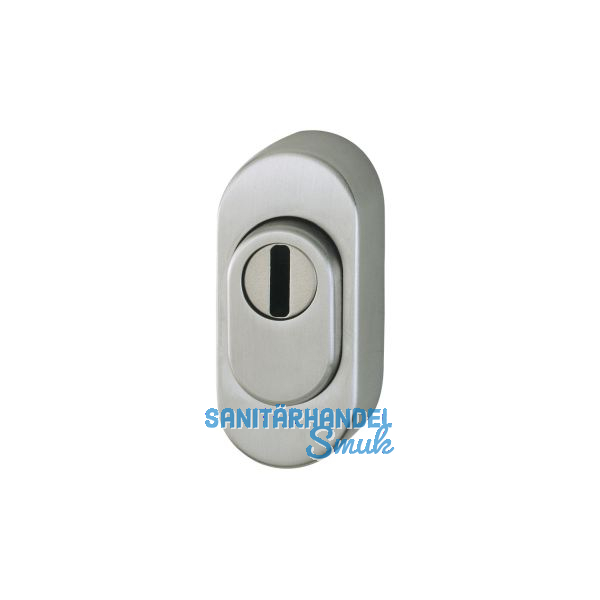 Sicherheitsrosette PZ au�en oval, m Kzs., Edelstahl matt