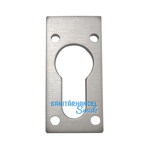 Unterlegplatte f�r Ausgleichsrosette, 27 x 55 x 5 mm, silber eloxiert