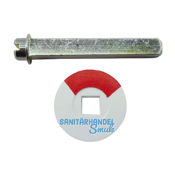 Not�ffner f. WC-Langschilder u. Rosetten mit Sichtschlitz,Stahl gelb passiviert