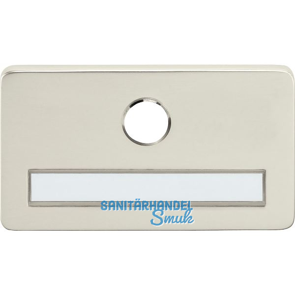 SOLIDO Namensschild ohne Spion, m. Bohrung � 14 mm, Edelstahl matt