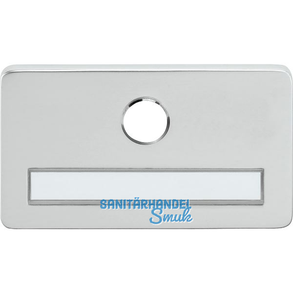 SOLIDO Namensschild ohne Spion, m. Bohrung � 14 mm, silber eloxiert