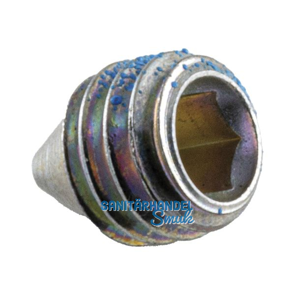 Gewindestift f�r Spaltstift und Keilschlitz, M 6 x 7 mm, Stahl vernickelt