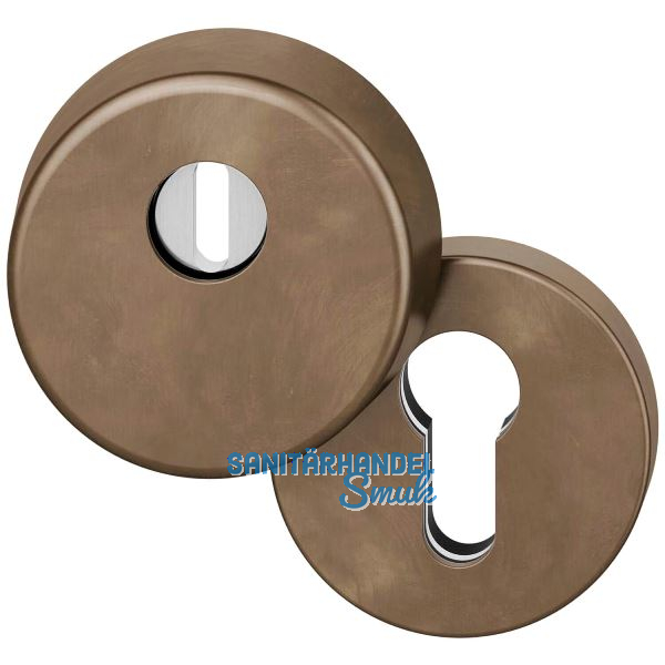 FSB Sicherheits-Zylinderrosette rund mit Kernziehschutz, Bronze