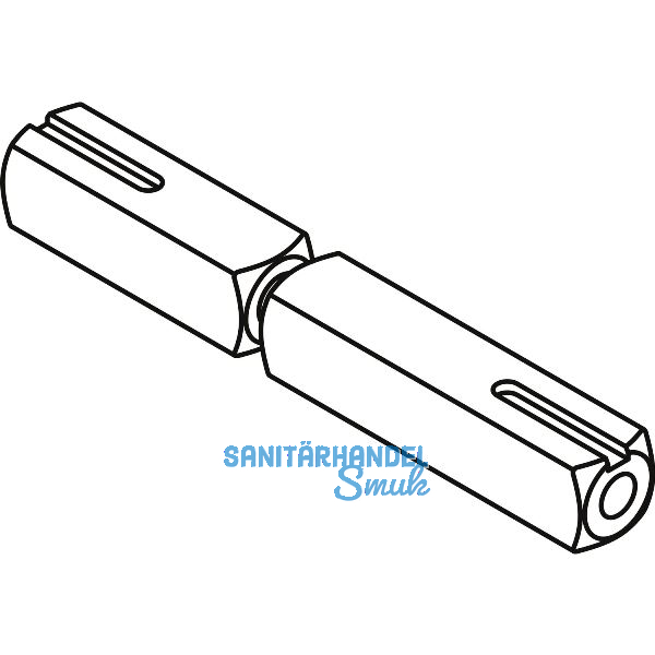 HEWI Vierkantstift geteilt 72.3PS, 9mm, Stahl verzinkt