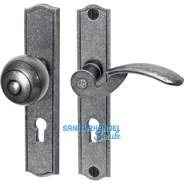 Sicherheits-Wechselgarnitur STUBAI PZ88, rechts,verzinkt schwarz hell passiviert