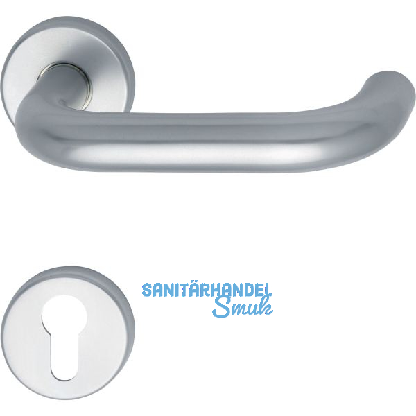 FH-Dr�ckergarnitur 1754/D70M - auf Rosette PZ, VK 9, TS 59-63, silber