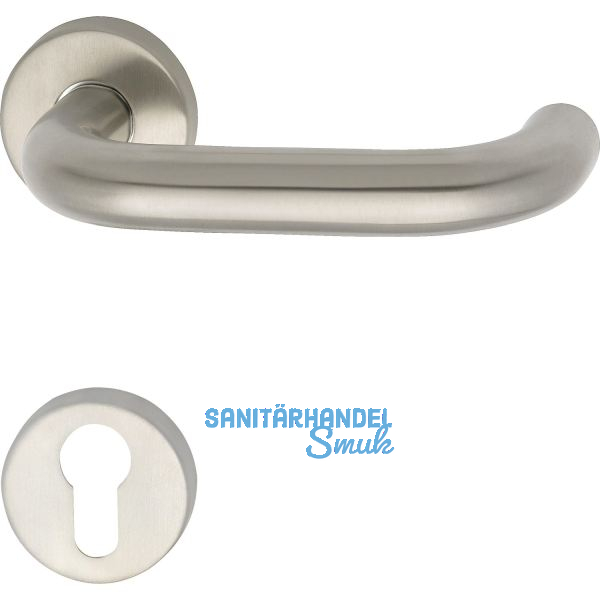 FH-Dr�ckergarnitur 1754/D70M - auf Rosette PZ, VK 9, TS 59-63, Edelstahl