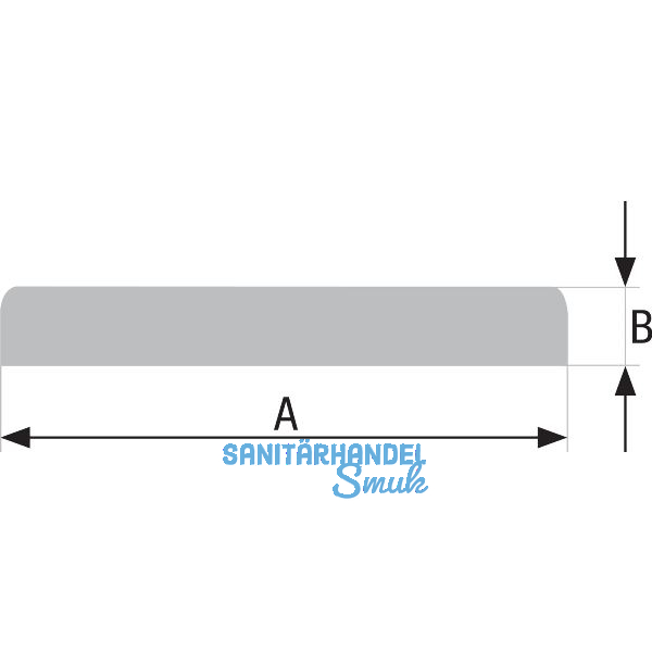 Flachleiste ohne Weichlippe 60mm, nicht selbstklebend, wei�