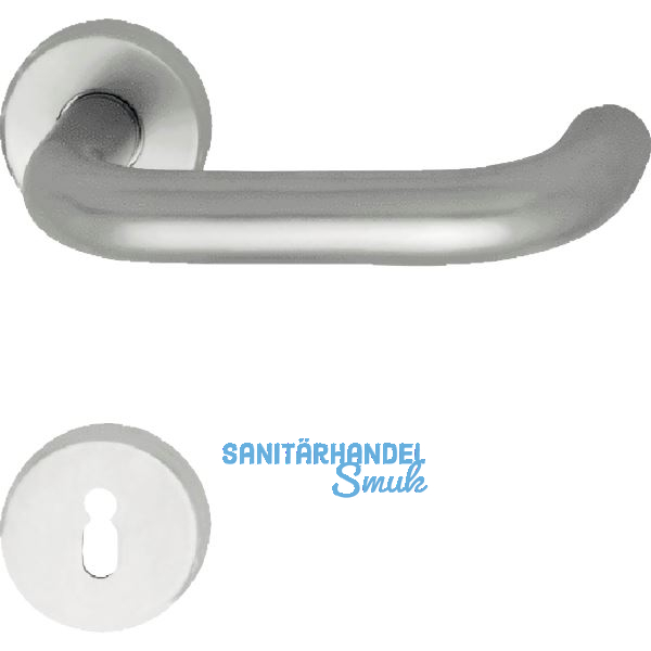 OBJEKT-Dr�ckergarnitur GEOS 1754 - auf Rosette BB, TS wahlweise, silber eloxiert