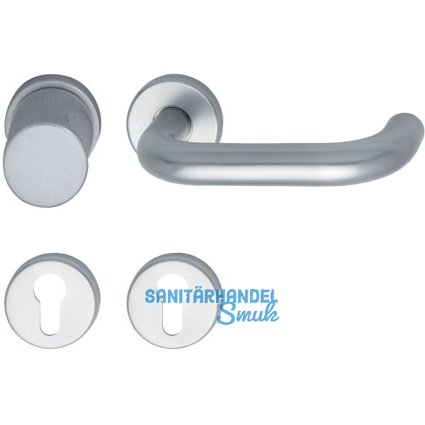 FH-Wechselgarnitur 1754/D6K - Rosette PZ, VK 8,5, TS wahlweise, silber eloxiert