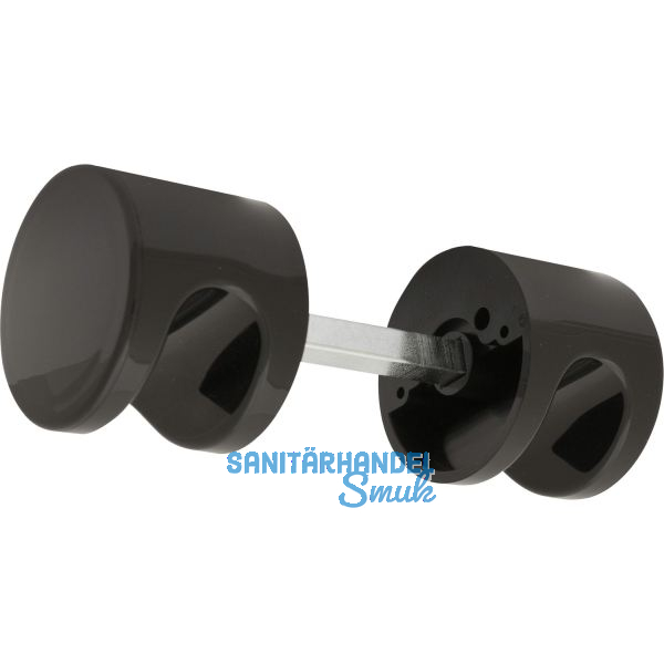 T�rknopf 122.23 - auf Rosette, - mit Spezial - Dr�ckerrosette, tiefschwarz