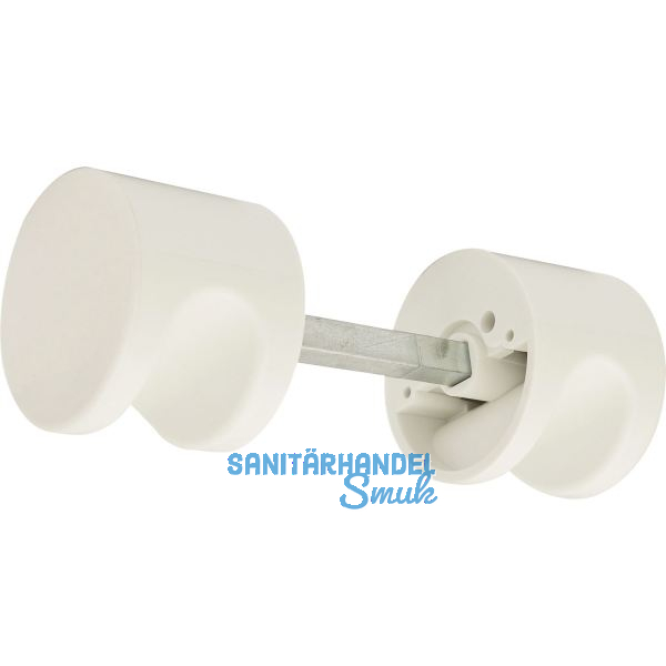 T�rknopf 122.23 - auf Rosette, - mit Spezial - Dr�ckerrosette, reinwei�