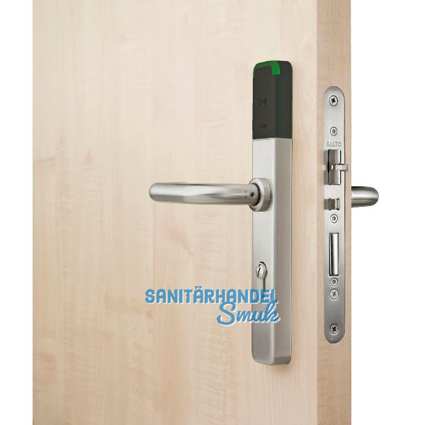 SALTO Langschildbeschlag XS4 One EM752U, PZ72, VK 8 mm,IP53,TS 38-60mm,Edelstahl