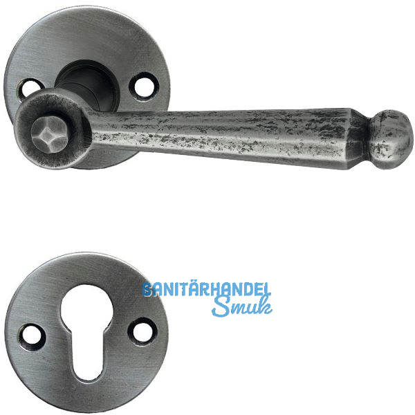 SCH�SSWENDER Dr�ckergarnitur SIEGFRIED - auf Rosette PZ, schwarz verzinkt