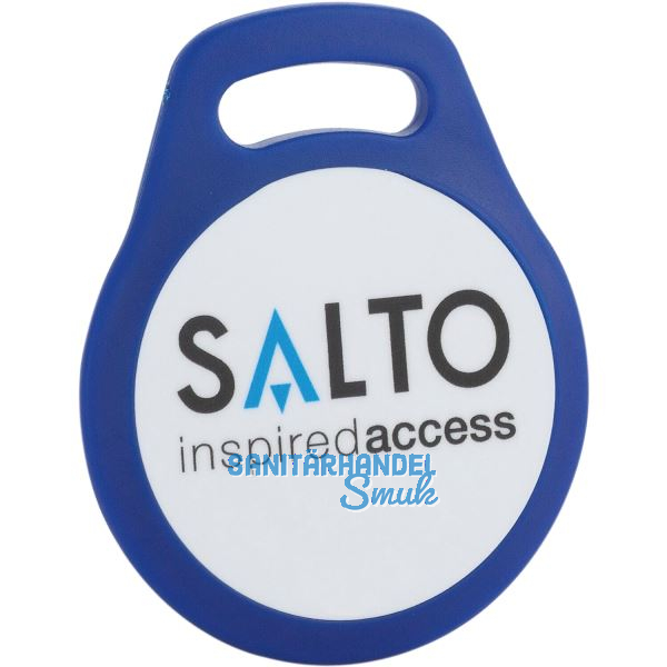SALTO RFID-Schl�sselanh�nger MIFARE DESFire EV3 8 kB blau/wei� mit SALTO-Logo