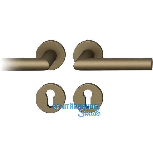 FSB Dr�ckergarnitur 12 1076 ASL auf Rosette PZ, mittelbronzefarbig