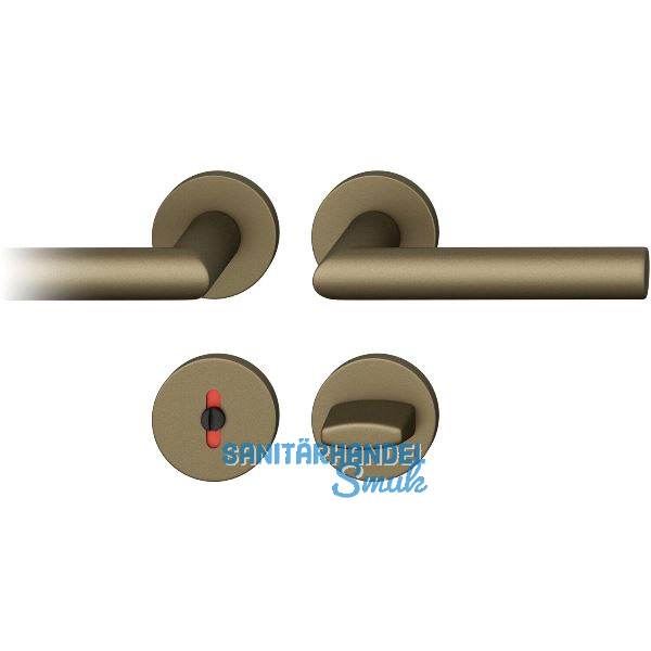 FSB Dr�ckergarnitur 12 1076 ASL auf Rosette WC, mittelbronzefarbig