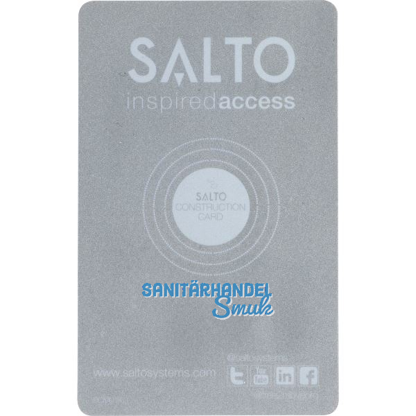 SALTO Mifare 1K Constructions-Card kontaktlos Kunststoff grau