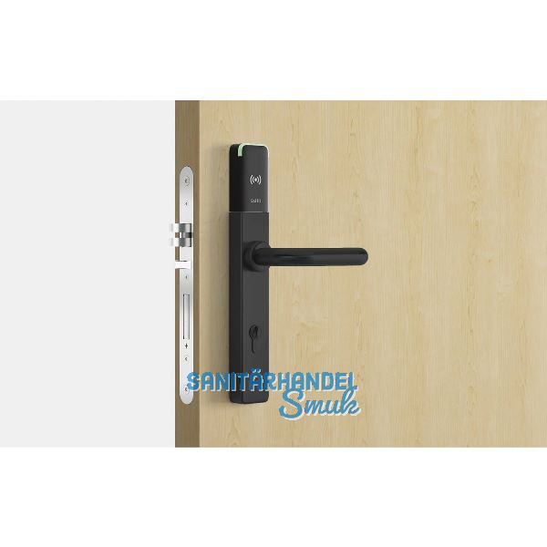 SALTO Langschildbeschlag XS4 One EM752U,PZ92,VK 8 mm,IP55,TS 38-60mm, schwarz