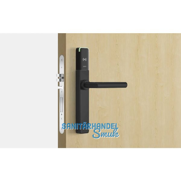 SALTO Langschildbeschlag XS4 One EM750W, VK 8 mm,IP53,TS 38-60mm,schwarz