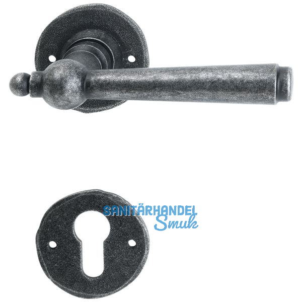 HALC� Dr�ckergarnitur FULP - auf Rosette PZ, TS-50, schwarz passiviert