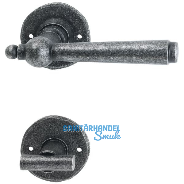 HALC� Dr�ckergarnitur FULP - auf Rosette WC, TS-50, schwarz passiviert