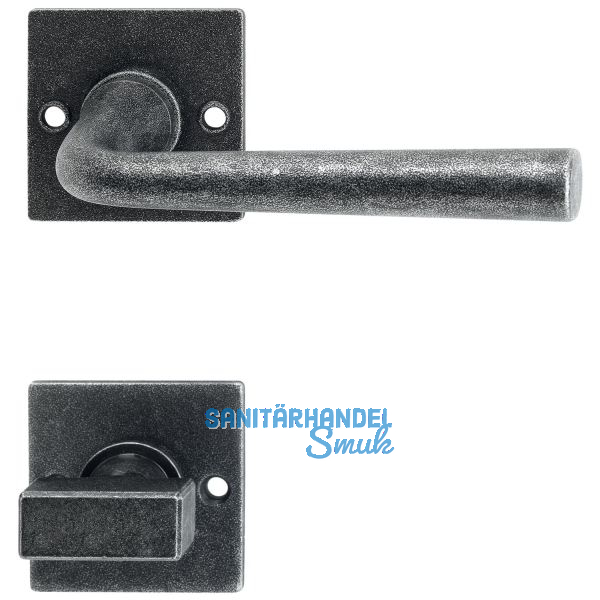 HALC� Dr�ckergarnitur S�LL - auf Rosette WC, TS-50, schwarz passiviert