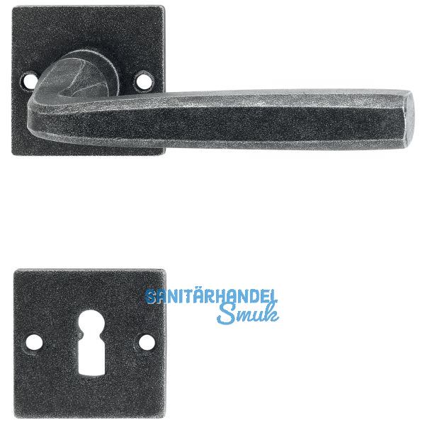 HALC� Dr�ckergarnitur HALL - auf Rosette BB, TS-50, schwarz passiviert