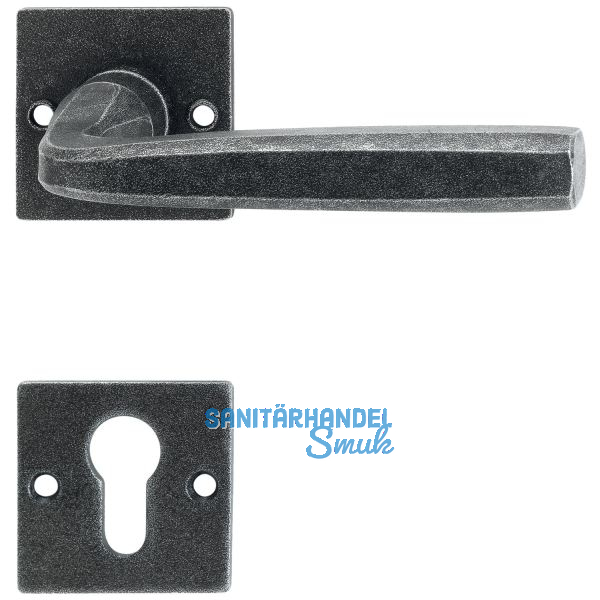 HALC� Dr�ckergarnitur HALL - auf Rosette PZ, TS-50, schwarz passiviert