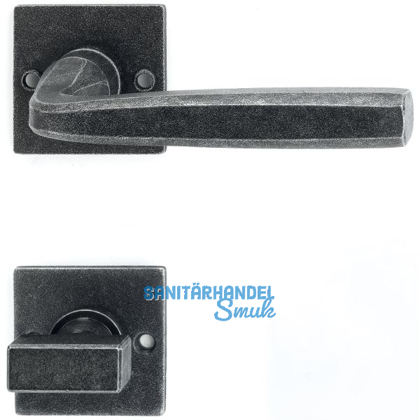 HALC� Dr�ckergarnitur HALL - auf Rosette WC, TS-50, schwarz passiviert