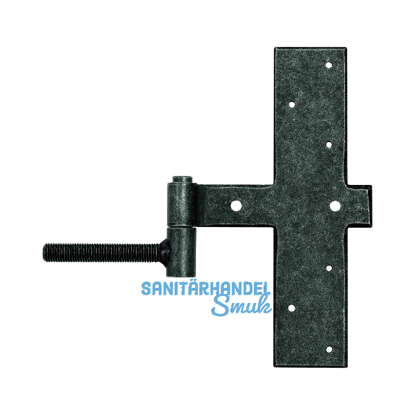 T�rkreuzband Hall/S�ll gerade, universal, Schmiedeeisen verzinkt geschw�rzt