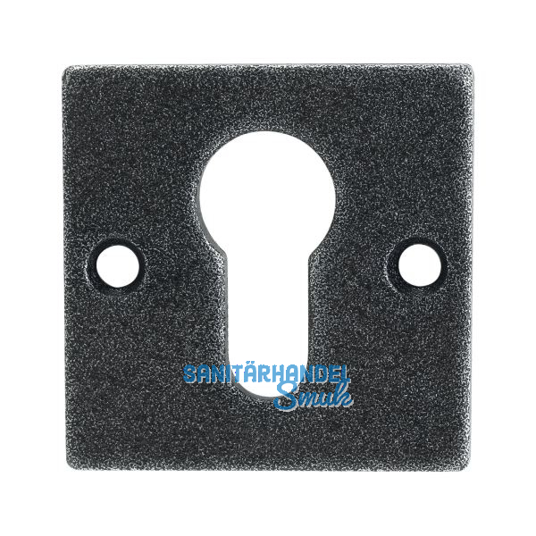 HALC� Zylinderrosette HALL & S�LL - PZ, 52 x 52 mm, verzinkt schwarz passiviert