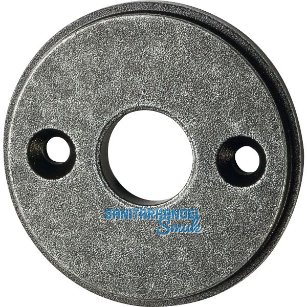Sicherheits-Dr�ckerrosette rund - innen, verzinkt schwarz passiviert