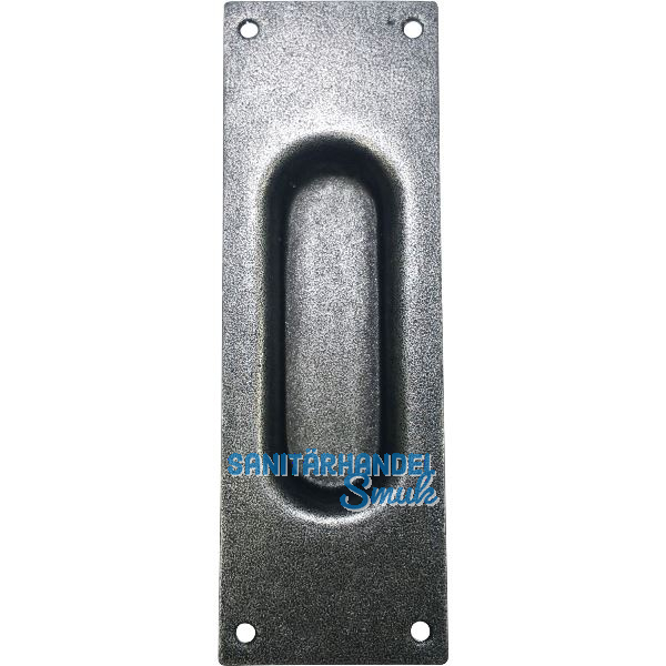 Schiebet�rmuschel 40x120mm gerade, verzinkt schwarz hell passiviert