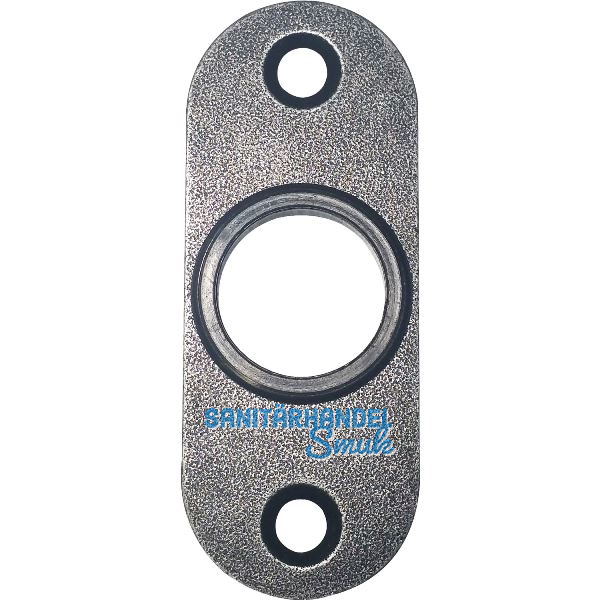 HALC� Dr�ckerrosette STUBAI oval, 26 x 66 mm, verzinkt schwarz hell passiviert