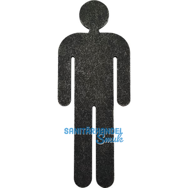 Symbol f�r WC T�ren - Mann, verzinkt schwarz