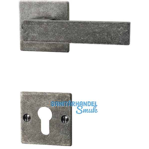 HALC� Dr�ckergarnitur LECH - auf Rosette PZ, TS-50, 8/8,5/8, verzinkt schwarz