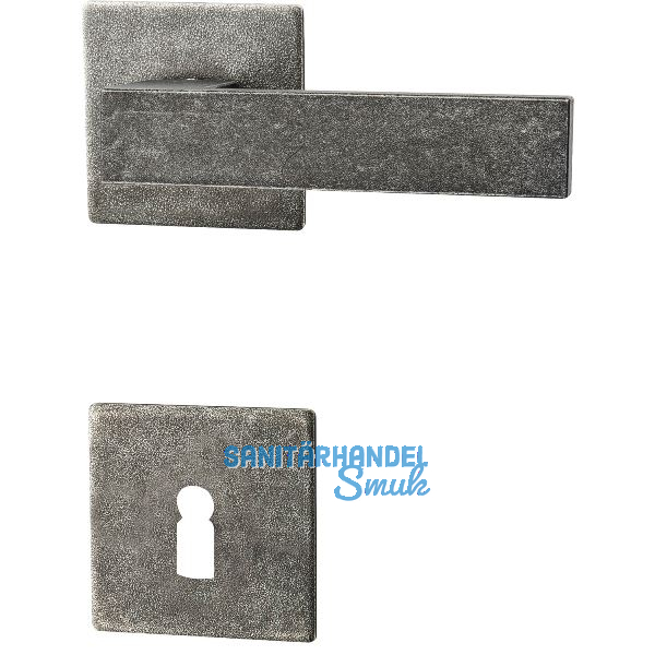 HALC� Dr�ckergarnitur LECH - auf Rosette BB, TS-50, 8 auf 8,5, verzinkt schwarz