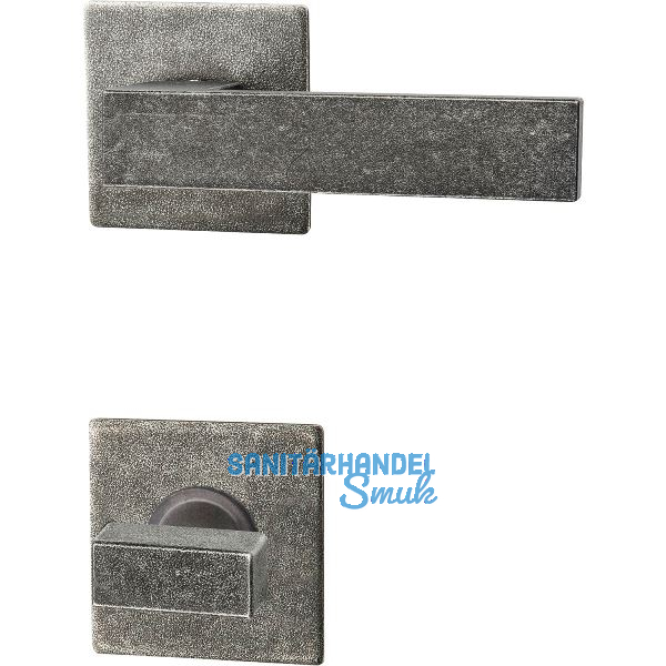 HALC� Dr�ckergarnitur LECH - auf Rosette WC, TS-50, 8 auf 8,5, verzinkt schwarz