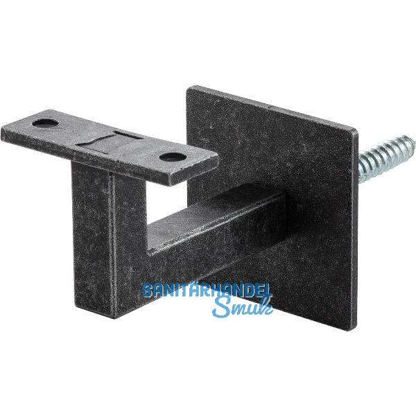 Handlauftr�ger mit Schraubbefestigung,Wandabstand 78 mm,Stahl schwarz passiviert