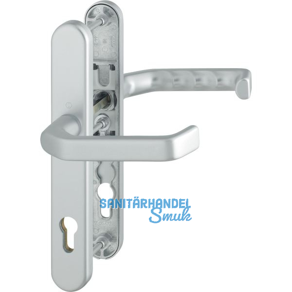 Dr�ckergarnitur LIVERPOOL - Schmalschild PZ, 77-82, Aluminium silber eloxiert