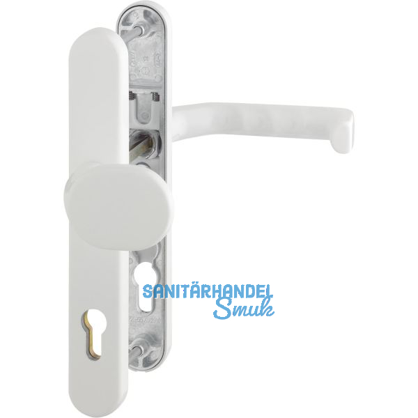 Wechselgarnitur LIVERPOOL - Schmalschild Knopf PZ, wei� RAL 9016