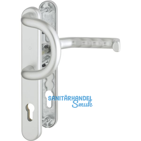 Wechselgarnitur LIVERPOOL - Schmalschild PZ, 77-82, silber eloxiert