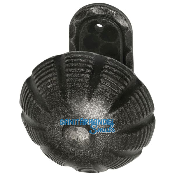 HALC� T�rknopf fest vernietet in Zierrosette oval, verzinkt schwarz passiviert